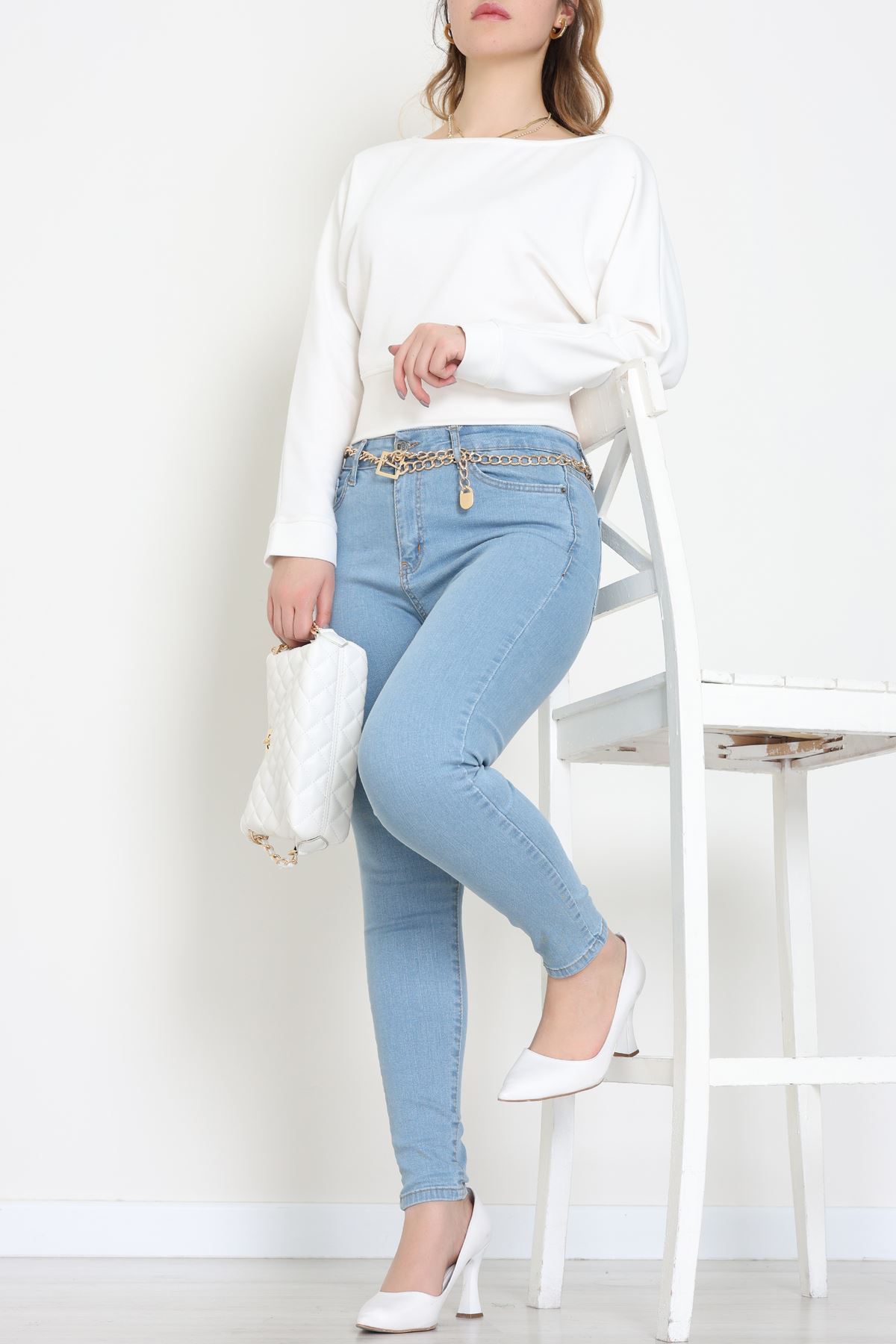 Dar Paça Kot Pantolon Açıkmavi1 - 42901.2128.