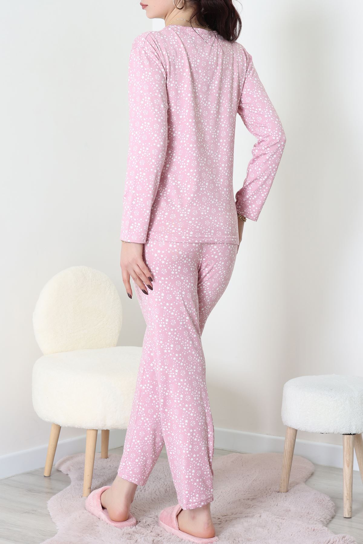 Sandy Alt Üst Aynı Pijama Takımı Pudrayıldız - 52166.1048.