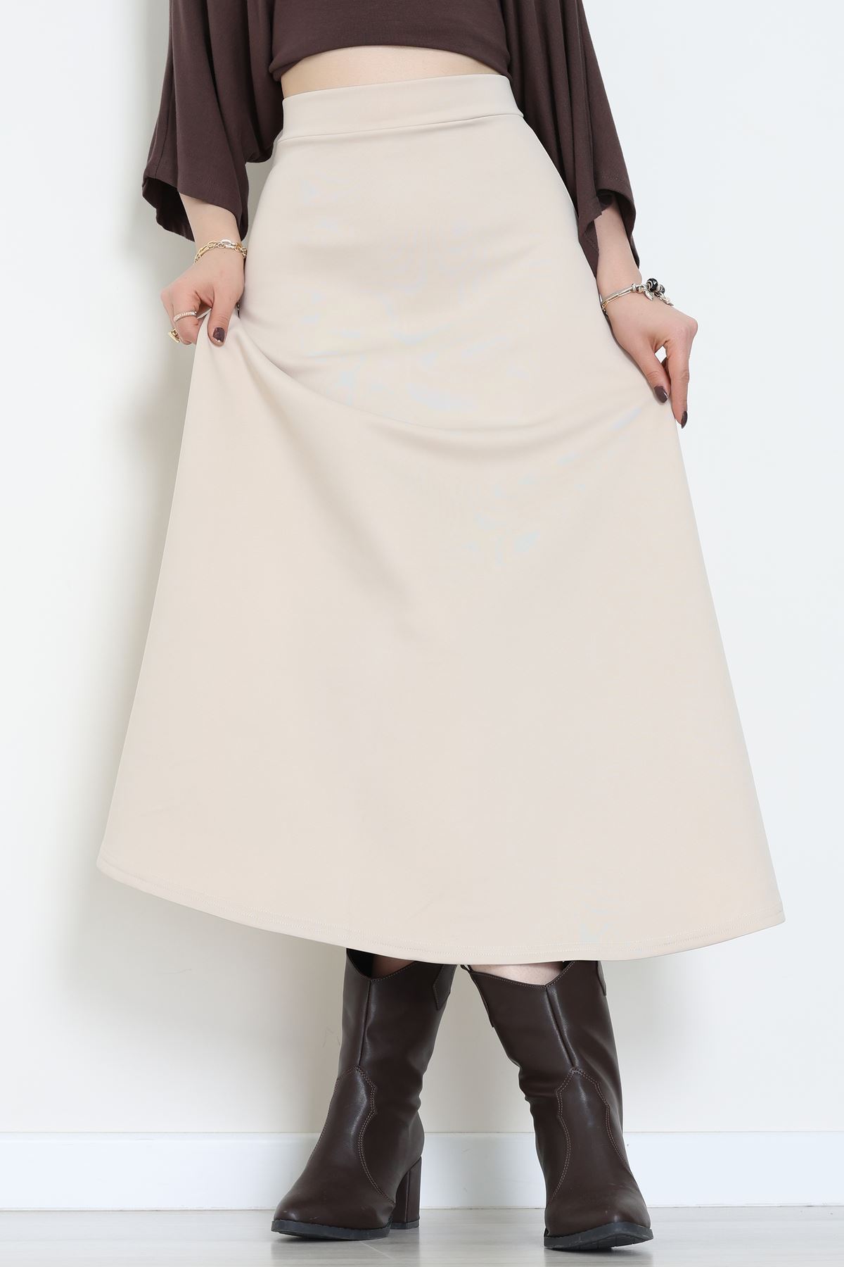 Scuba Kumaş Çan Etek Ekru - 51231.1567.