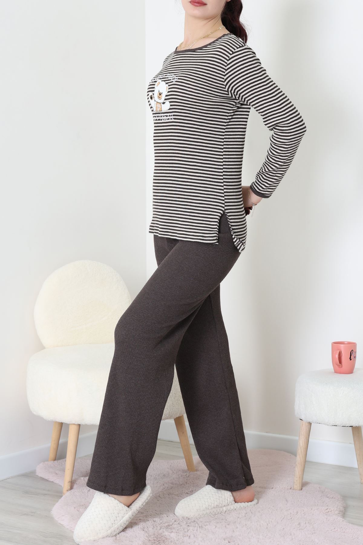 Kaşkorse Pijama Takımı Kahve - 52141.1567.