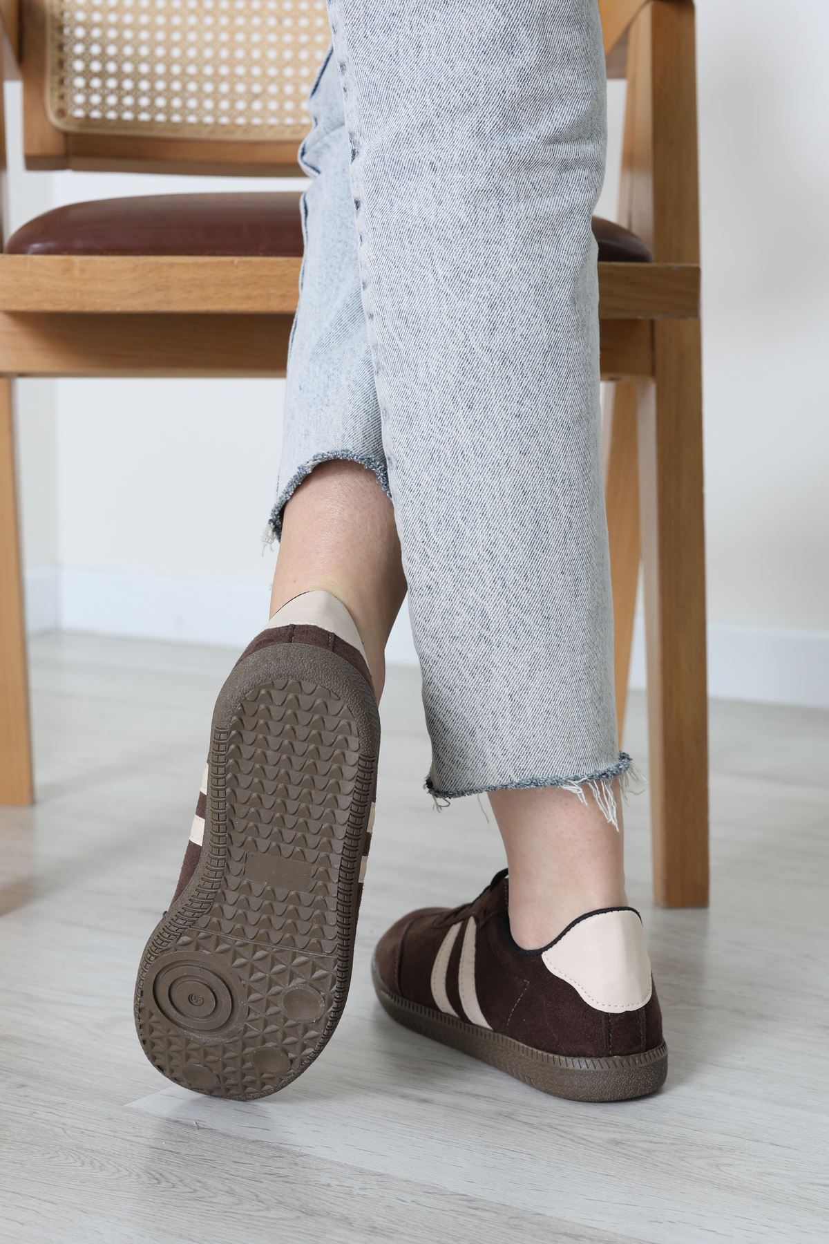 Süet Spor Ayakkabı Kahvekrem - 31839.264.