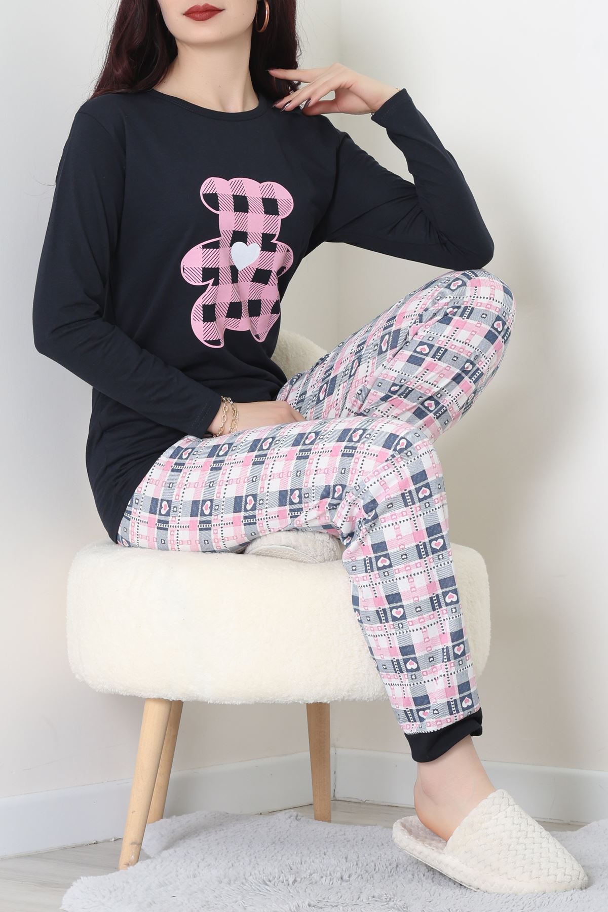 Viskon Pijama Takımı Pembe - 52185.2123.