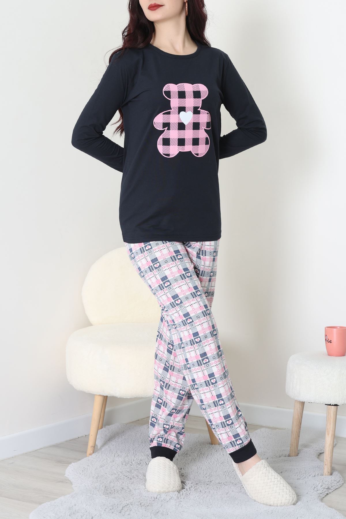 Viskon Pijama Takımı Pembe - 52185.2123.