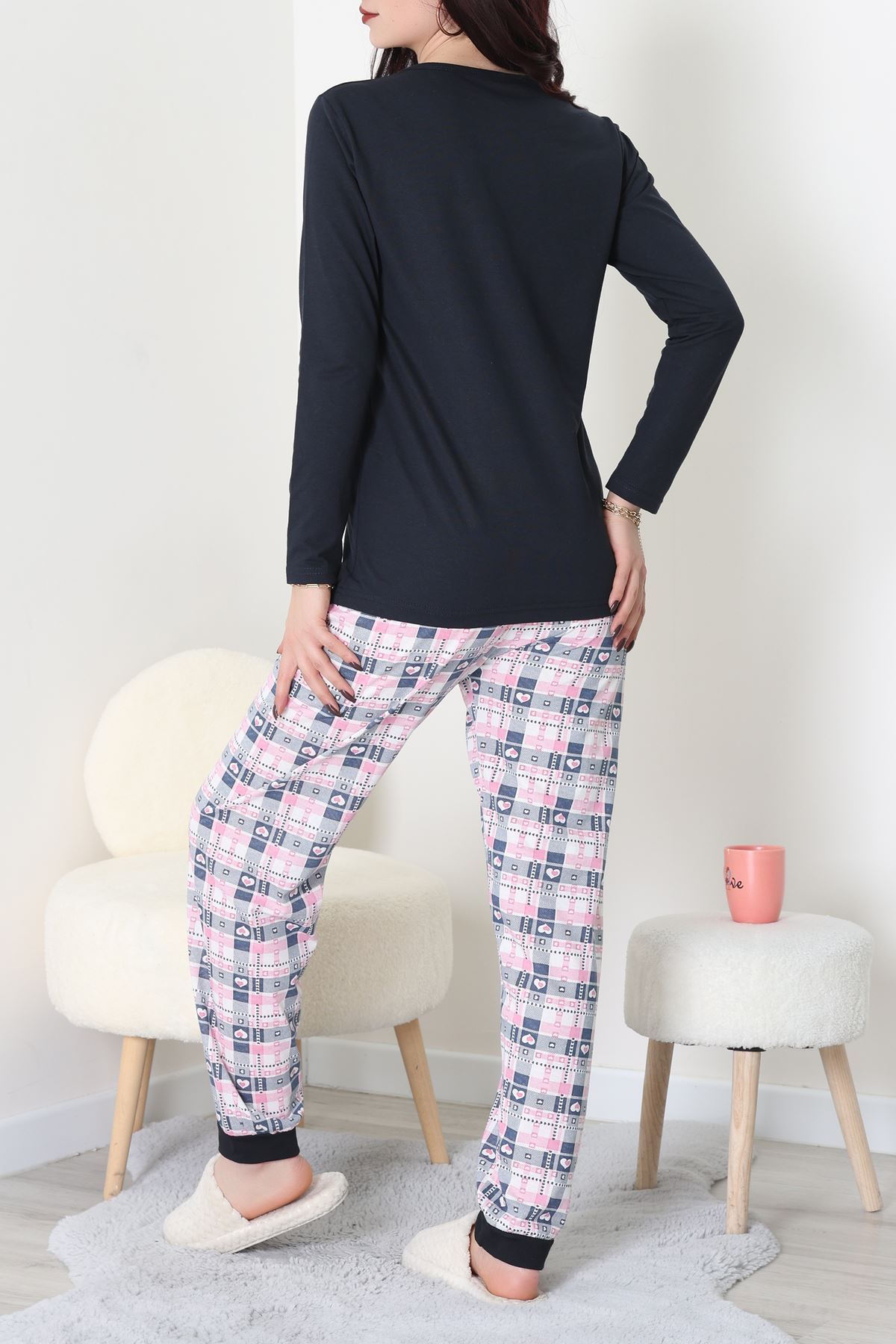 Viskon Pijama Takımı Pembe - 52185.2123.