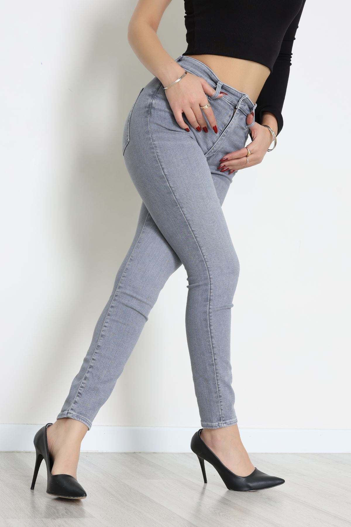 Dar Paça Kot Pantolon Füme - 31896.1904.