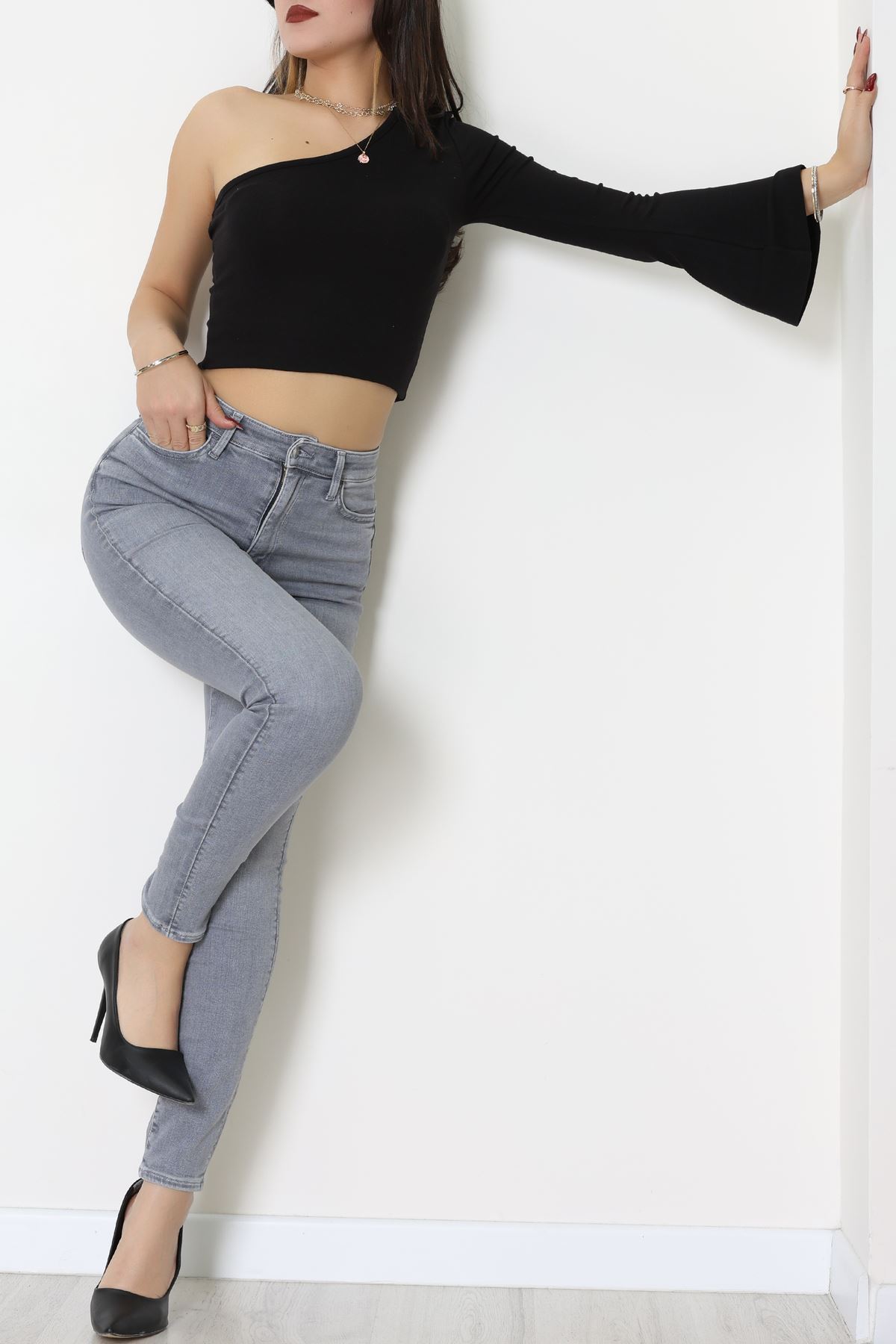 Dar Paça Kot Pantolon Füme - 31896.1904.