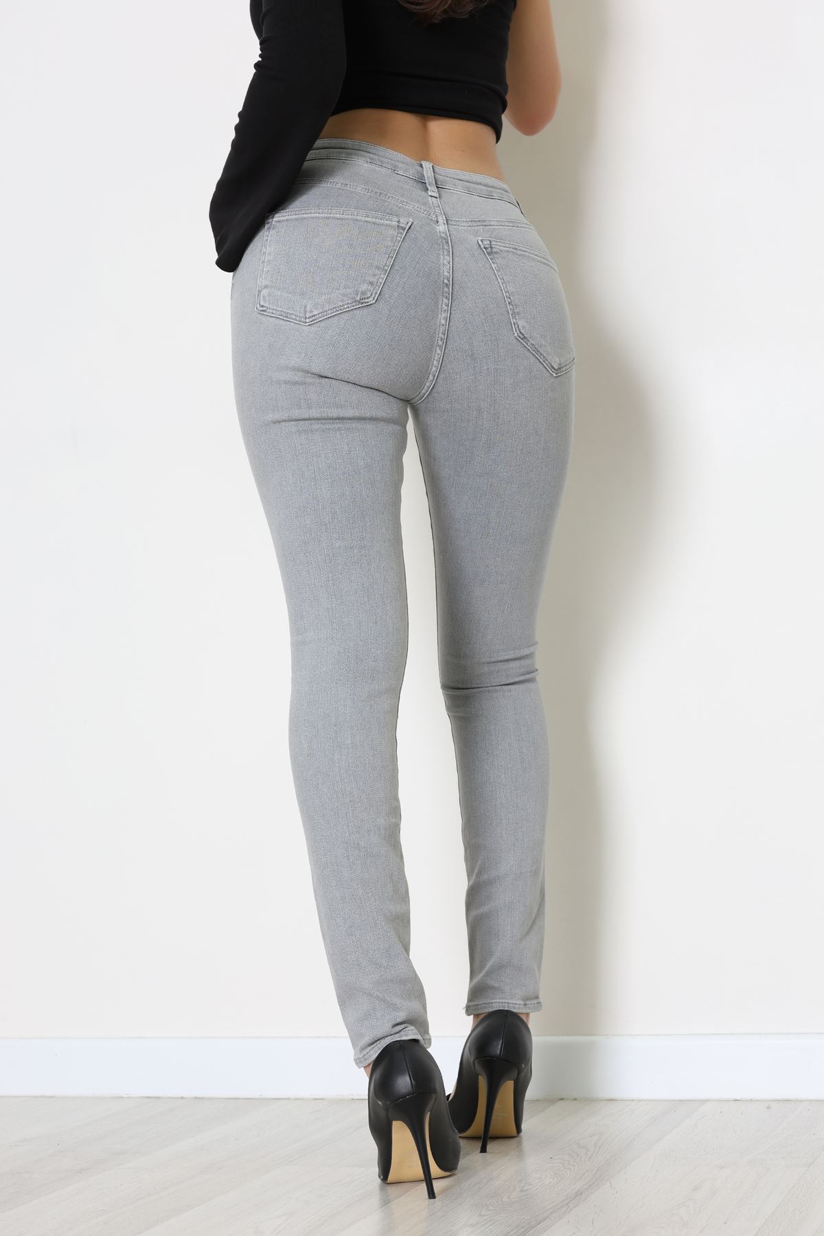 Dar Paça Kot Pantolon Gri - 31896.1904.