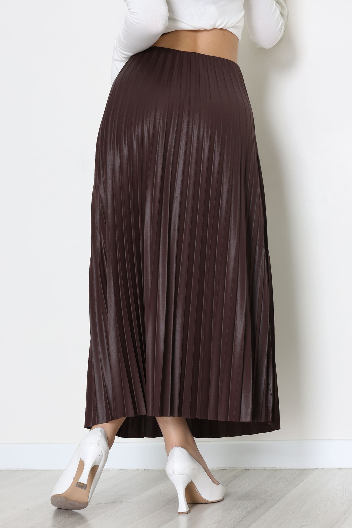 Pileli Etek Kahve - 52207.1005.