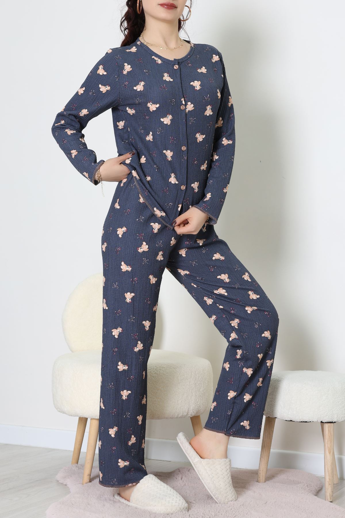 Bürümcük Pijama Takımı Lacivert - 123.1287.