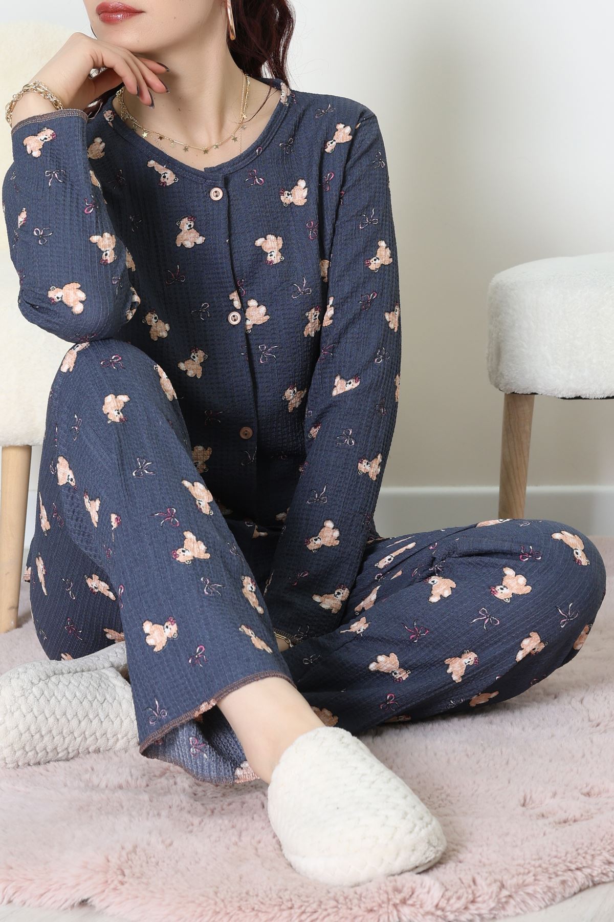 Bürümcük Pijama Takımı Lacivert - 123.1287.
