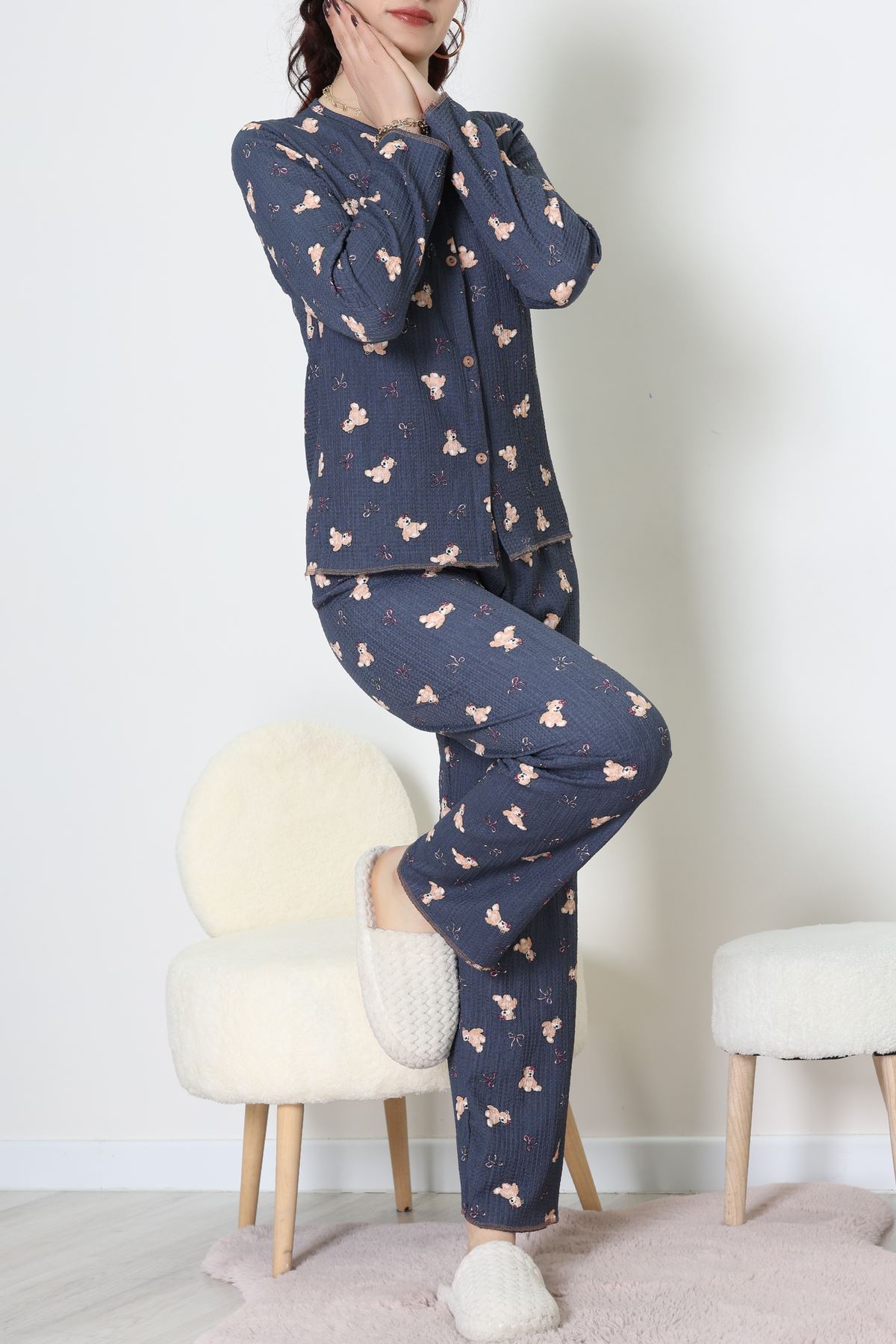Bürümcük Pijama Takımı Lacivert - 123.1287.