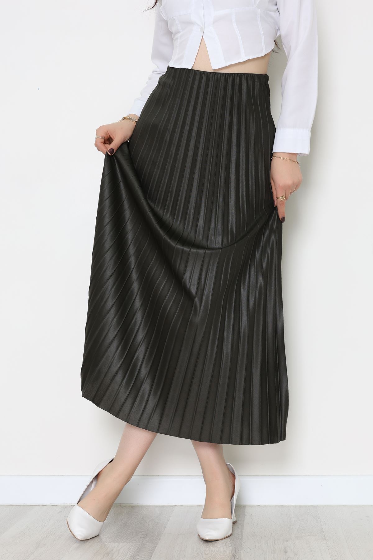 Pileli Etek Haki - 52207.1005.