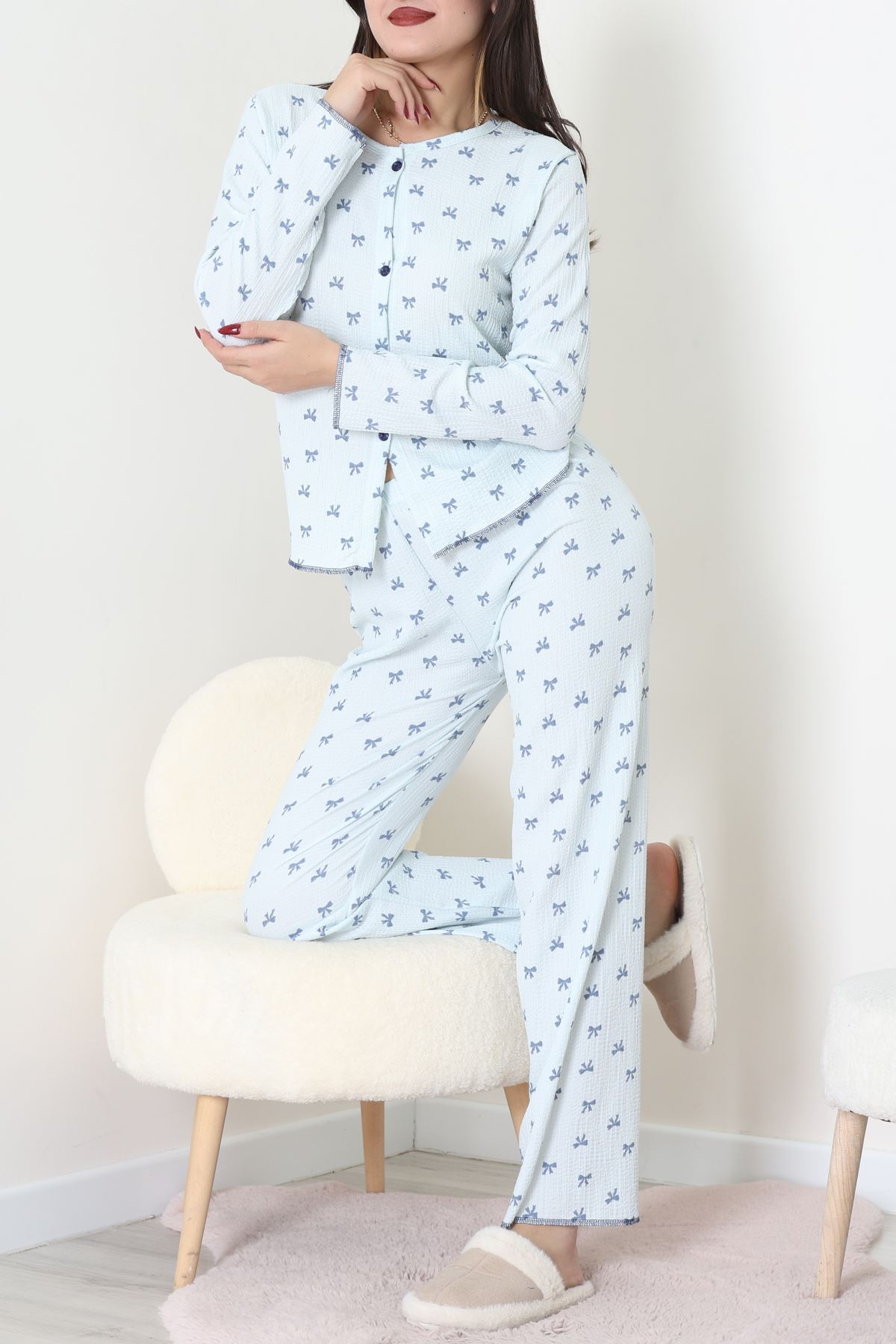 Bürümcük Pijama Takımı Mavifiyonk - 123.1287.