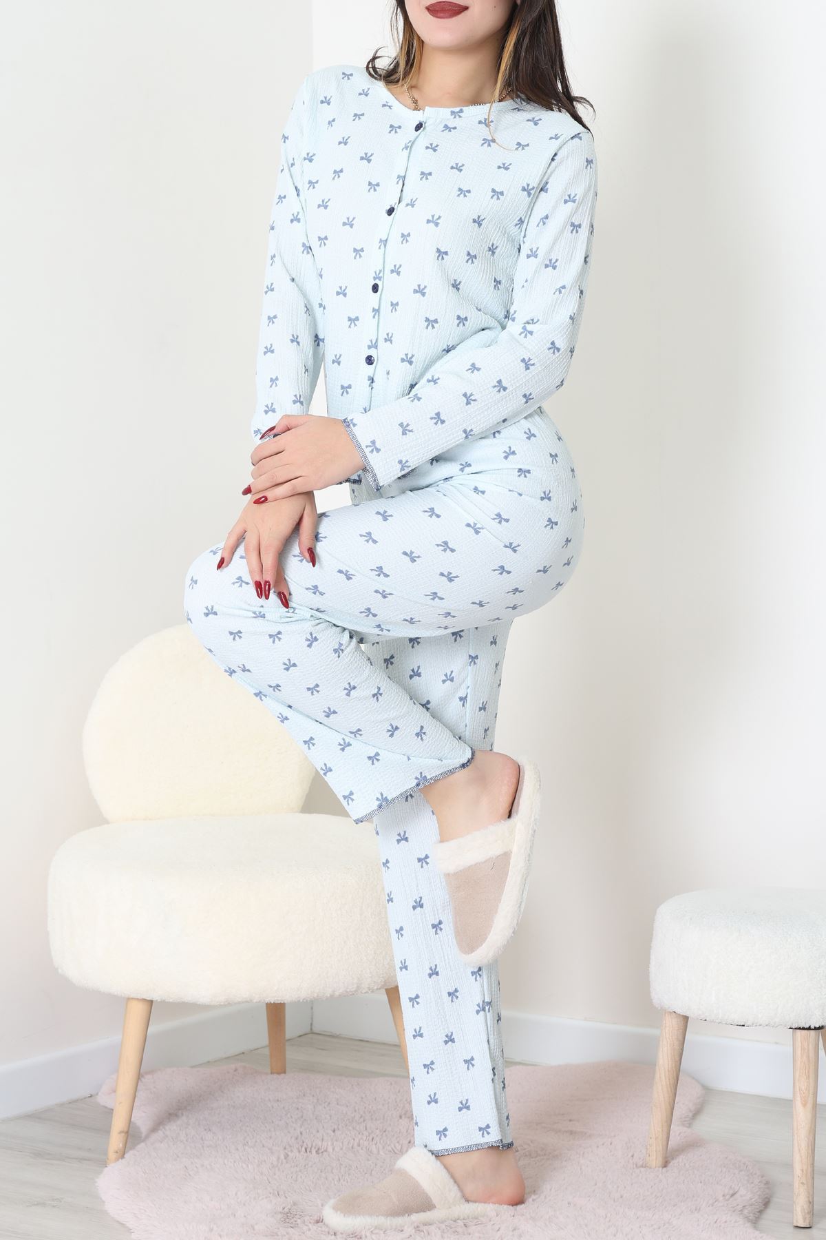 Bürümcük Pijama Takımı Mavifiyonk - 123.1287.
