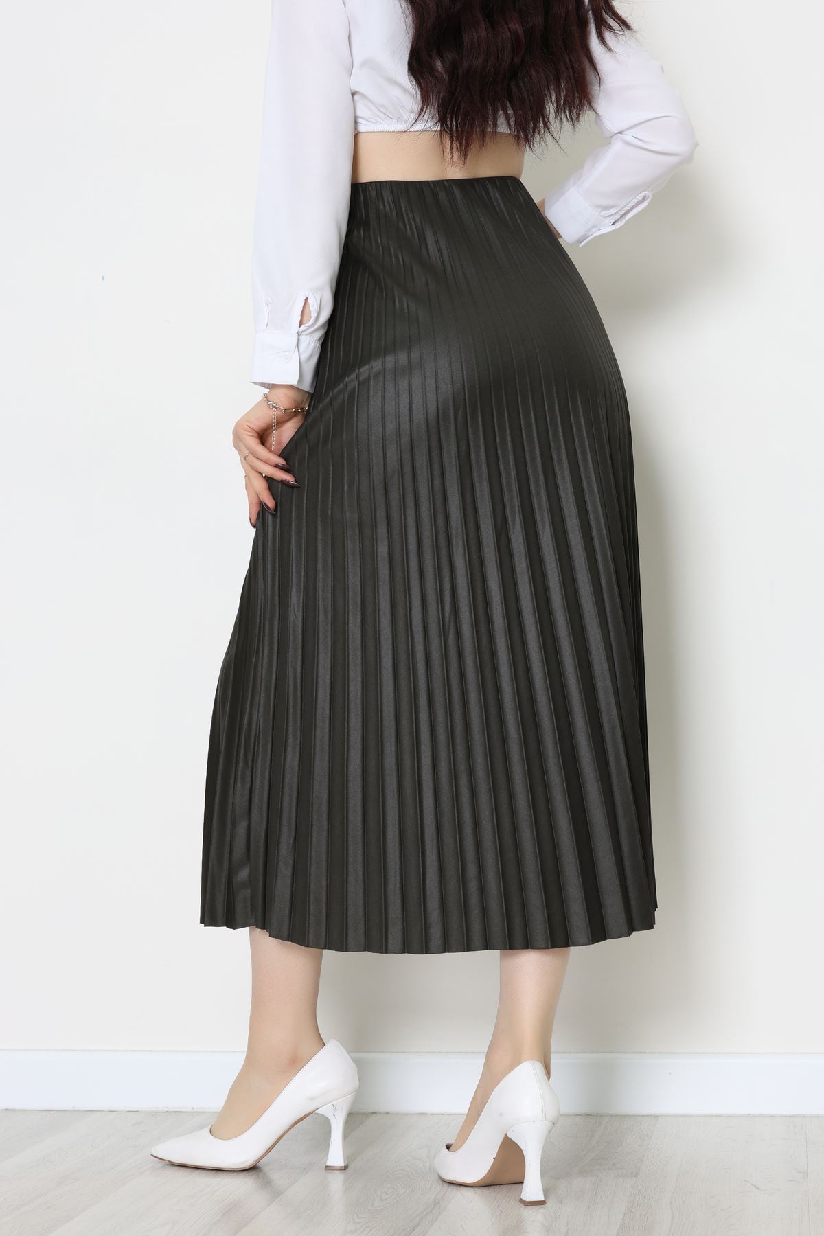 Pileli Etek Haki - 52207.1005.