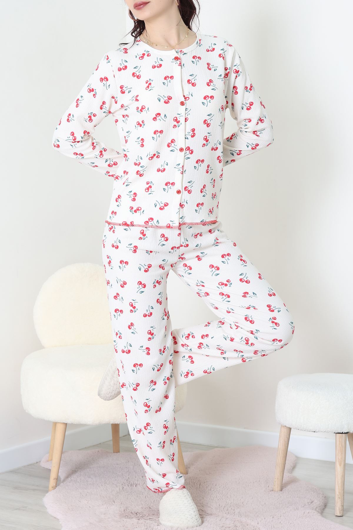 Bürümcük Pijama Takımı Krem - 123.1287.