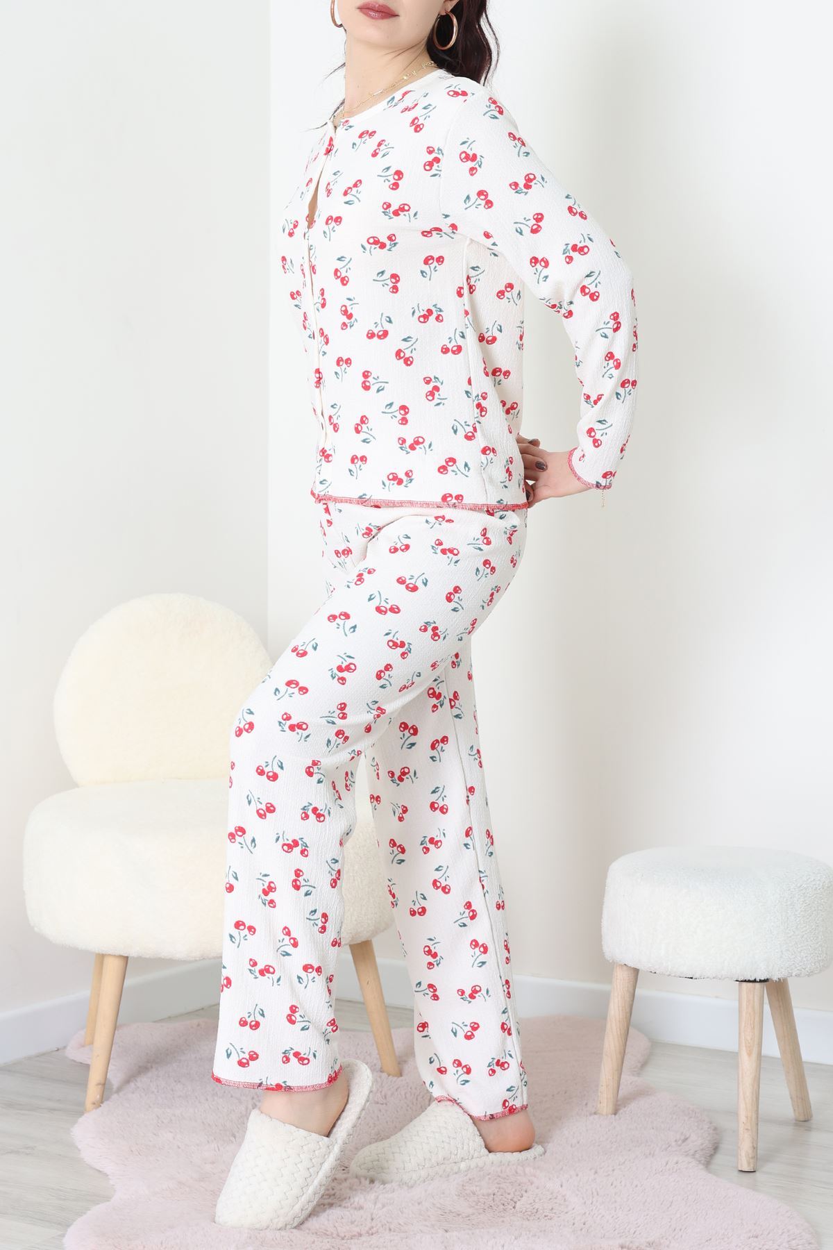 Bürümcük Pijama Takımı Krem - 123.1287.