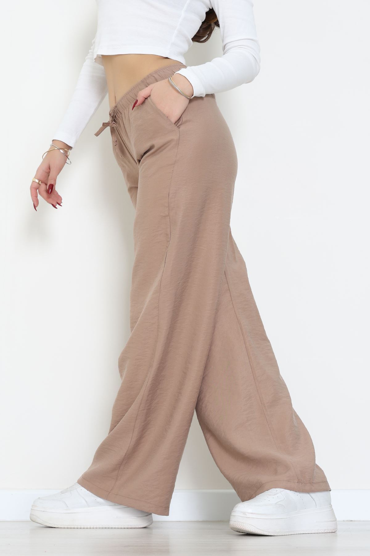 Soft Touch Dokuma Modal Pantolon Sütlükahve - 30810.1837.