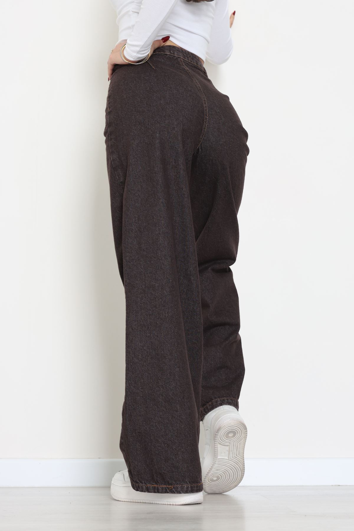 Cepsiz Pensli Palazzo Kot Pantolon Kahve - 31601.1184.