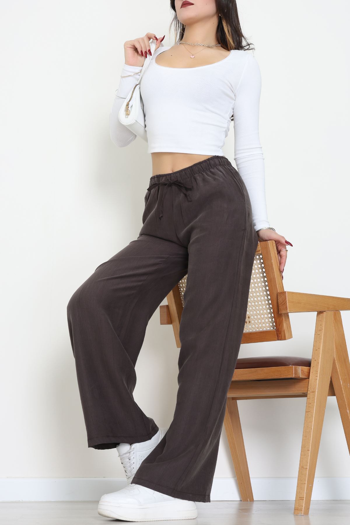 Soft Touch Dokuma Modal Pantolon Kahve - 30810.1837.