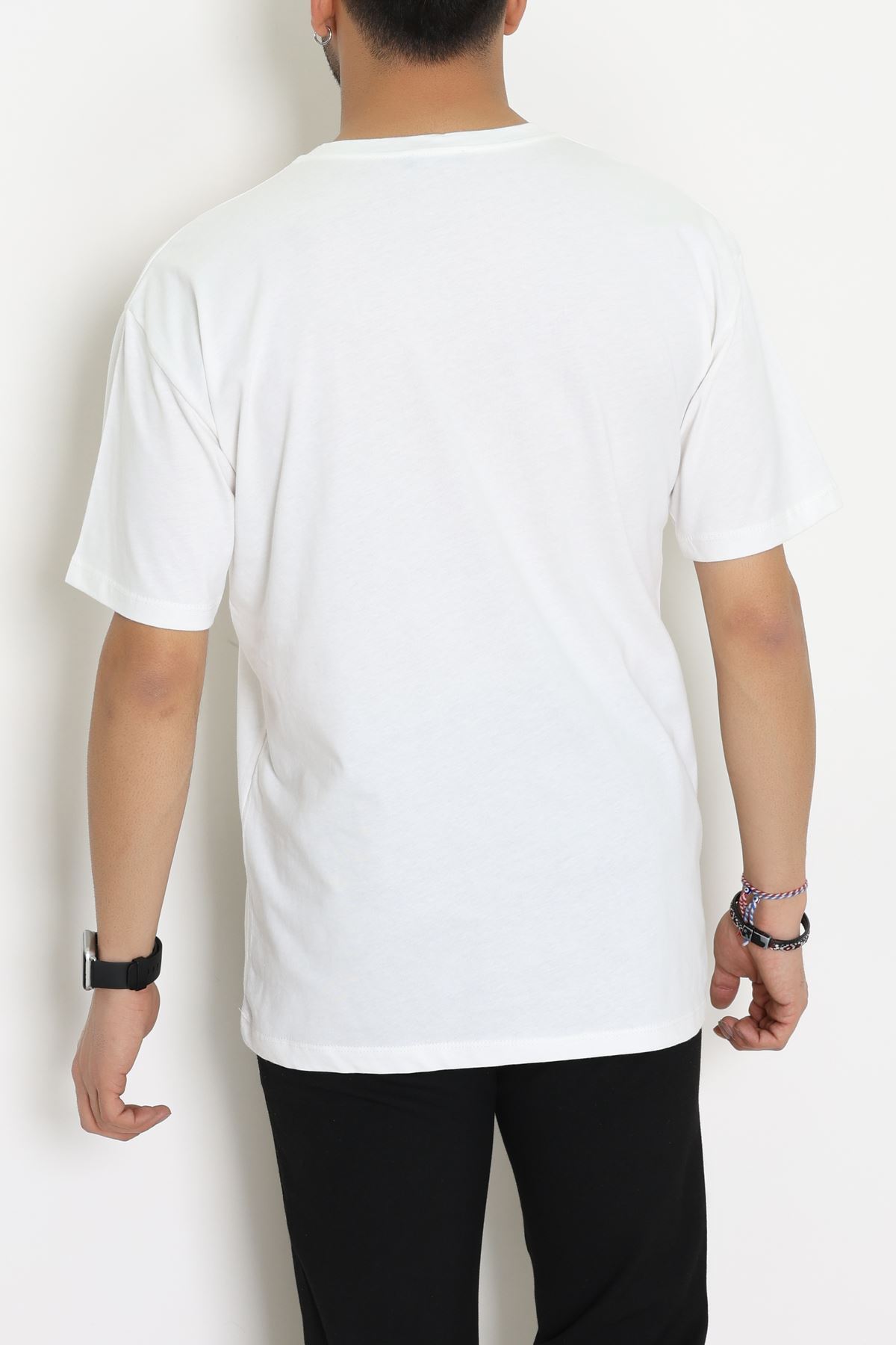 Kompakt Penye Unisex Tişört Ekruturuncu - 55064.1872.