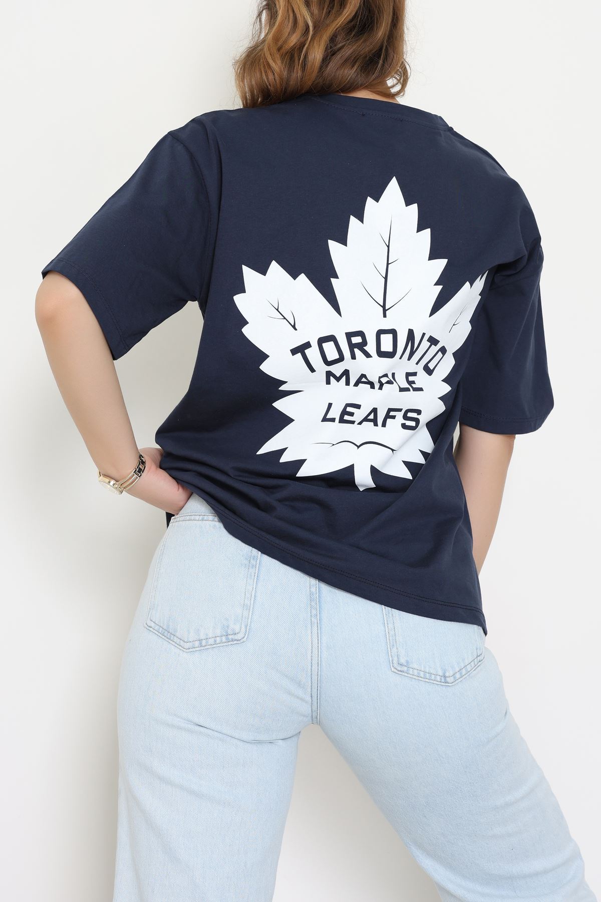 Kompakt Penye Unisex Tişört Lacivert - 55064.1872.