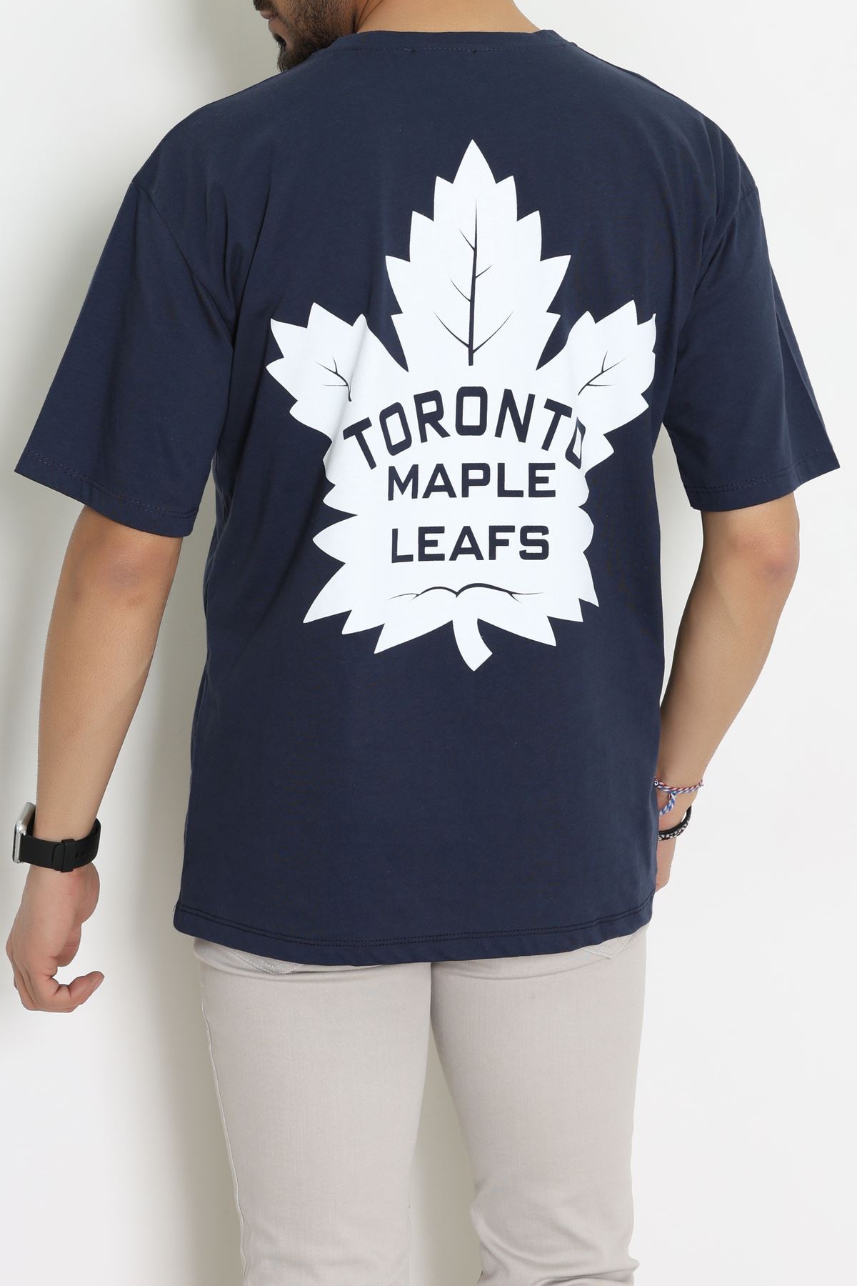 Kompakt Penye Unisex Tişört Lacivert - 55064.1872.