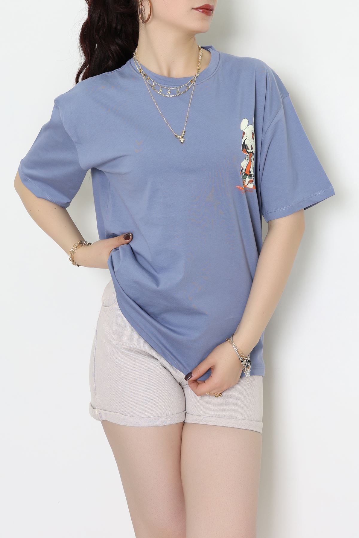 Kompakt Penye Unisex Tişört Boyalıgri - 55064.1872.