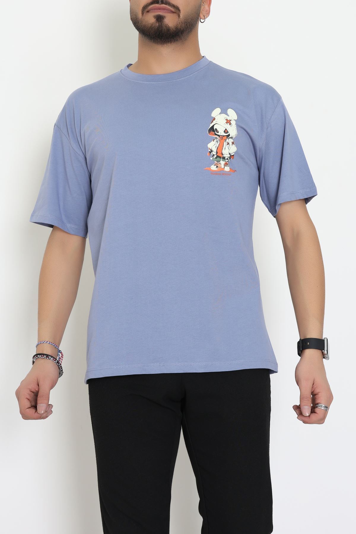 Kompakt Penye Unisex Tişört Boyalıgri - 55064.1872.