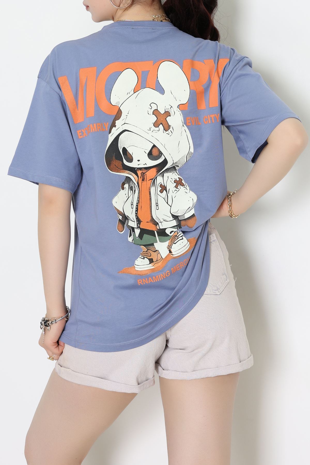 Kompakt Penye Unisex Tişört Boyalıgri - 55064.1872.