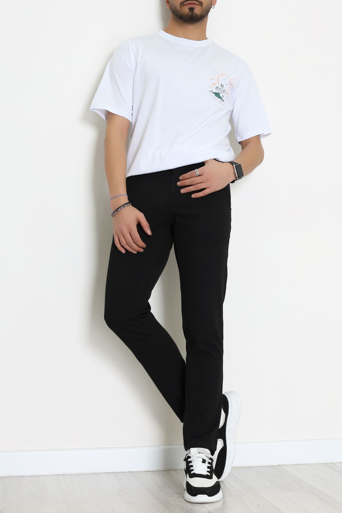 Kompakt Penye Unisex Tişört Beyazzümrüt - 55064.1872.