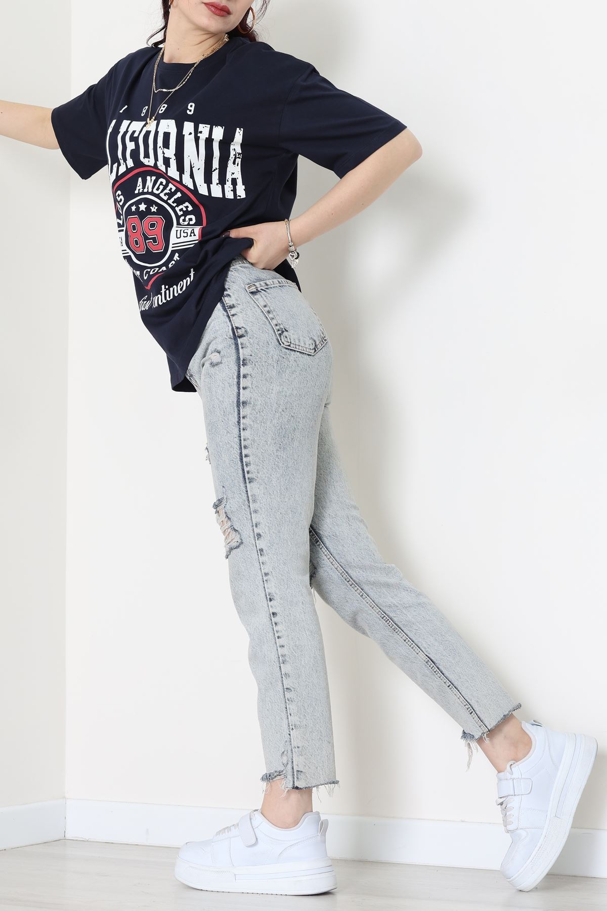 Kompakt Penye Unisex Tişört Lacikırmızı - 55064.1872.