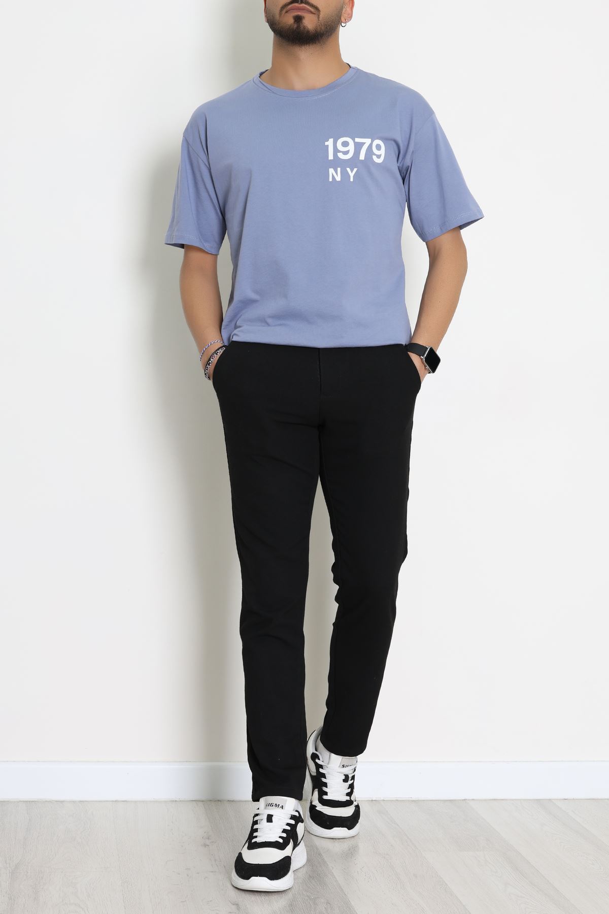 Kompakt Penye Unisex Tişört Boyalıgri1 - 55064.1872.