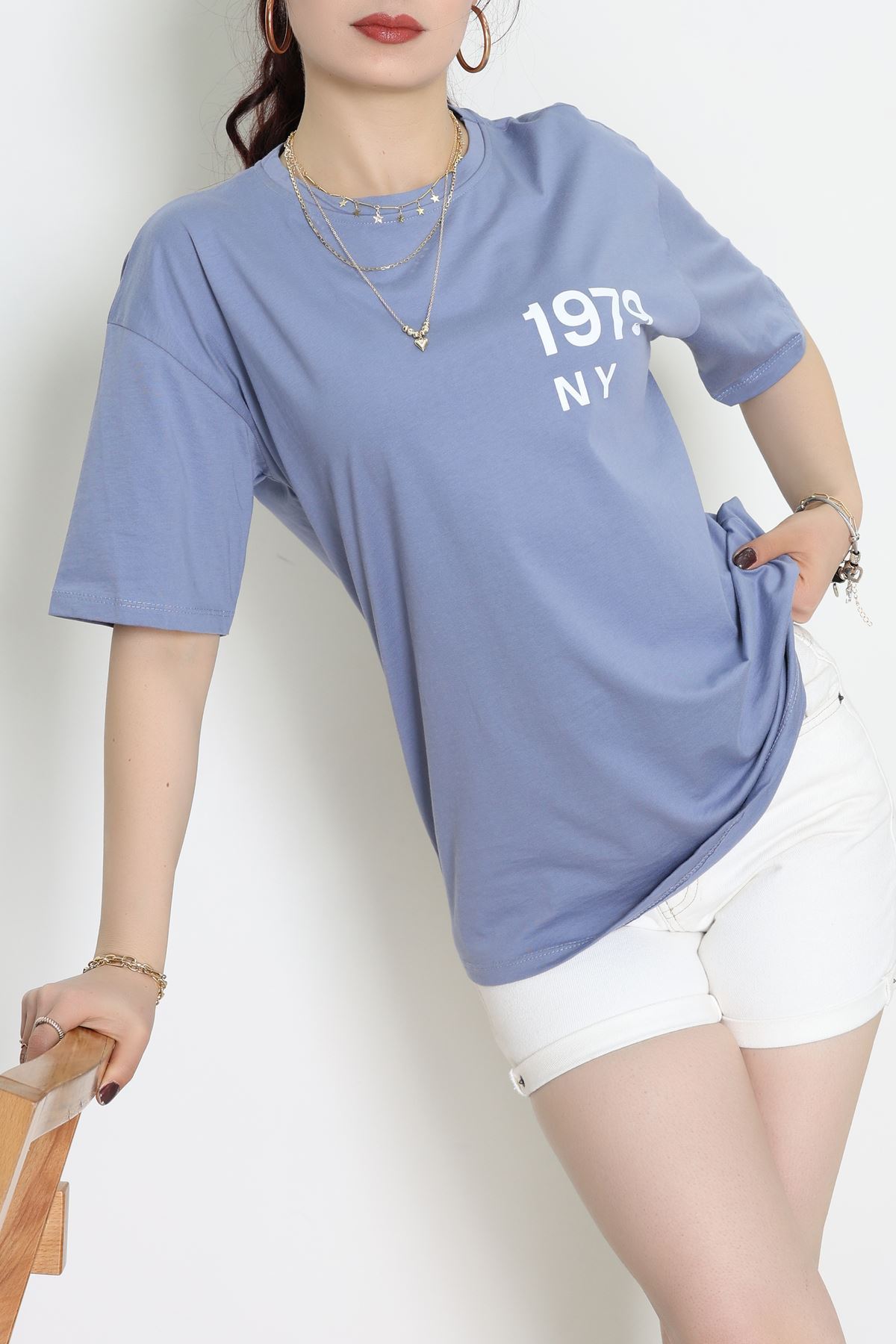 Kompakt Penye Unisex Tişört Boyalıgri1 - 55064.1872.