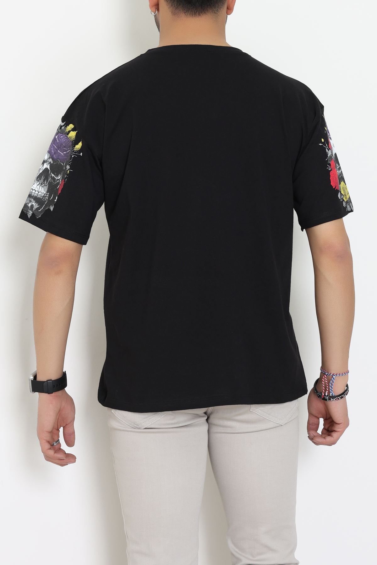 Kompakt Penye Unisex Tişört Siyahbeyaz - 55064.1872.