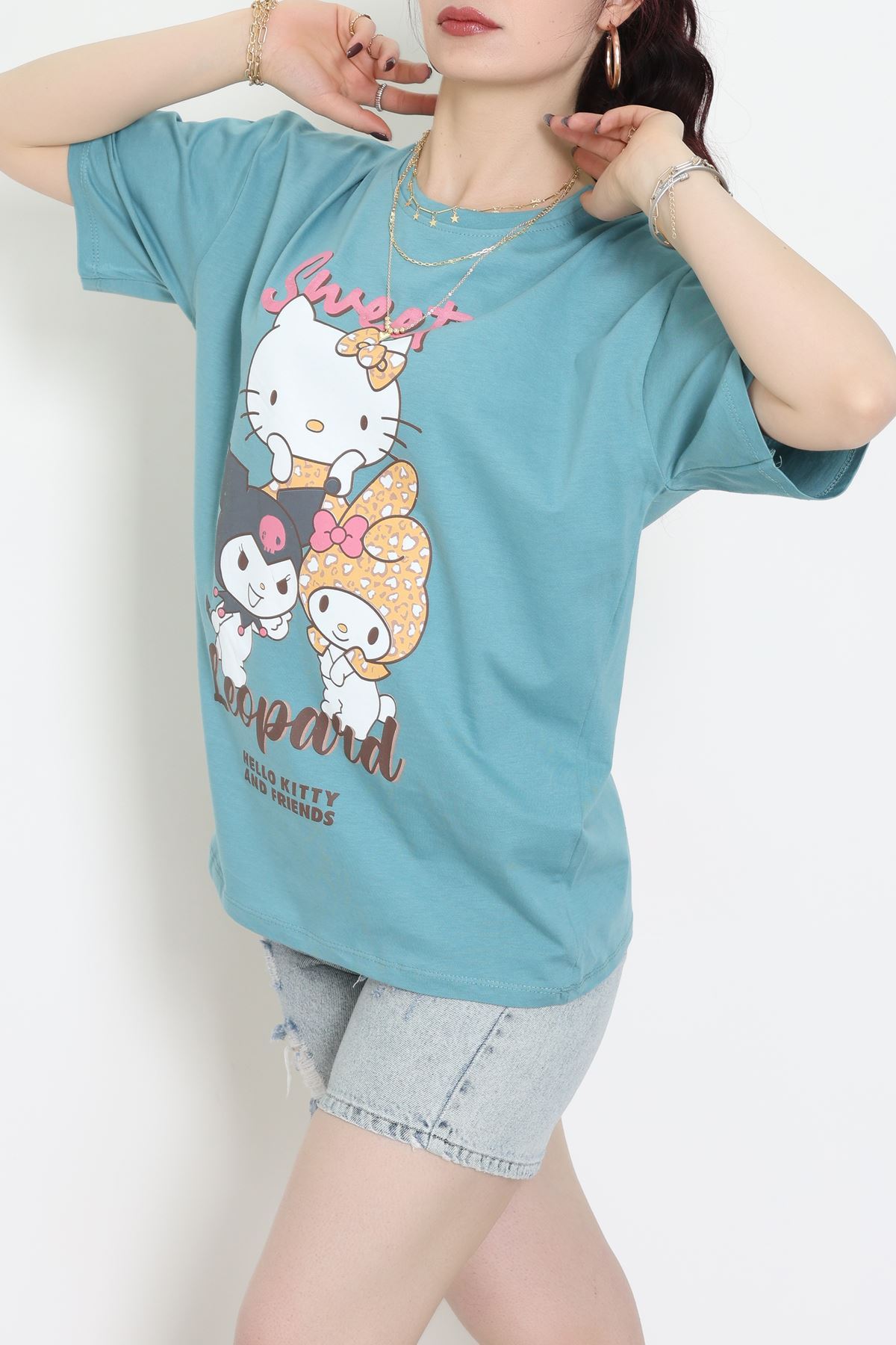 Baskılı Kompakt Penye Tişört Mintsarı - 55044.1872.