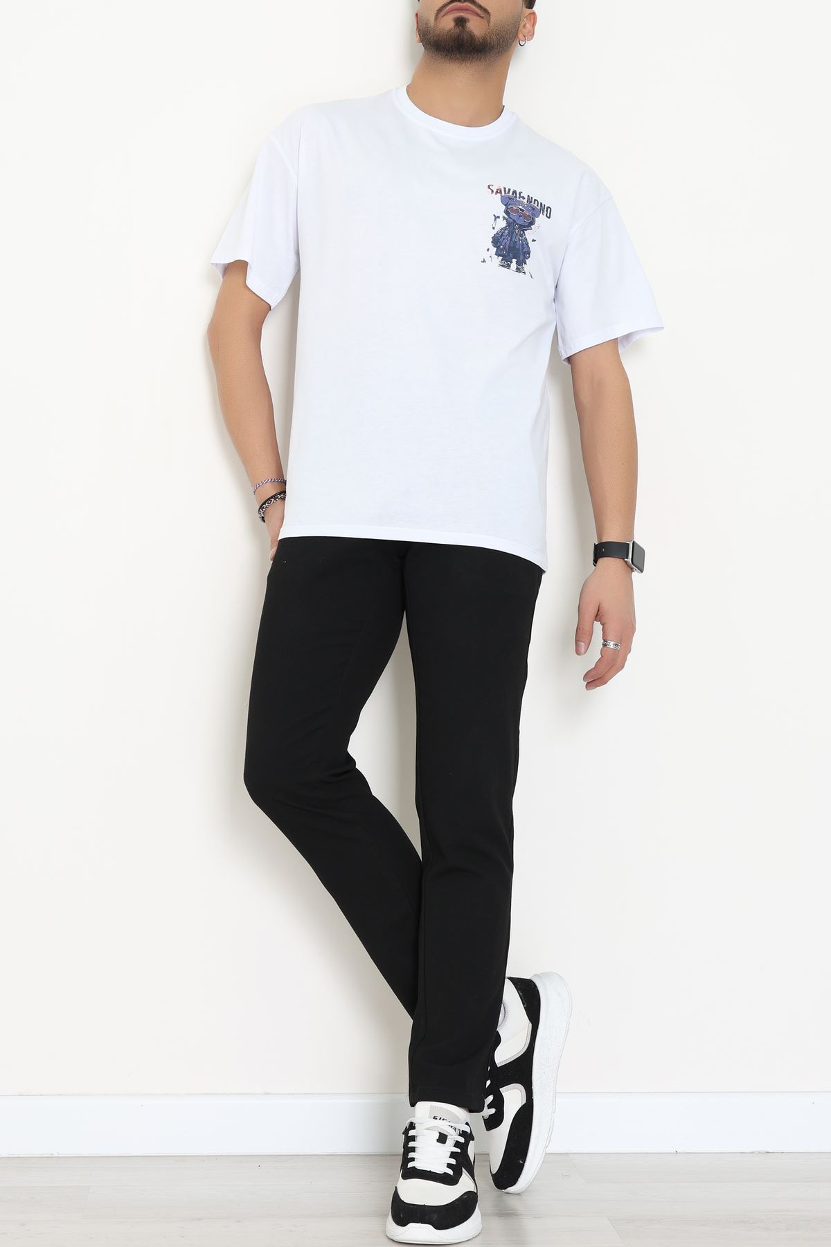 Kompakt Penye Unisex Tişört Beyazlaci - 55064.1872.