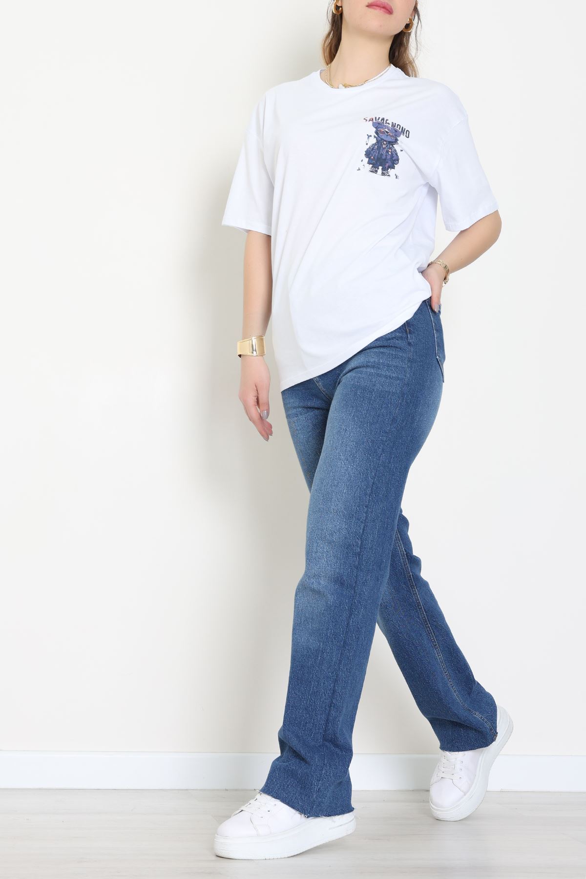 Kompakt Penye Unisex Tişört Beyazlaci - 55064.1872.