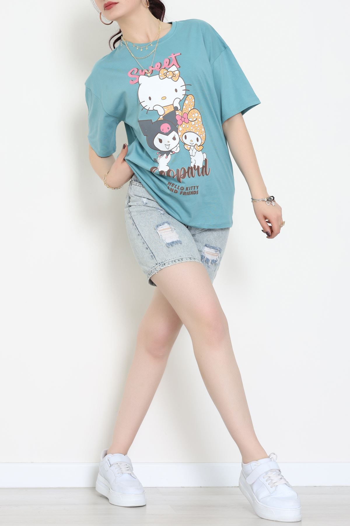 Baskılı Kompakt Penye Tişört Mintsarı - 55044.1872.