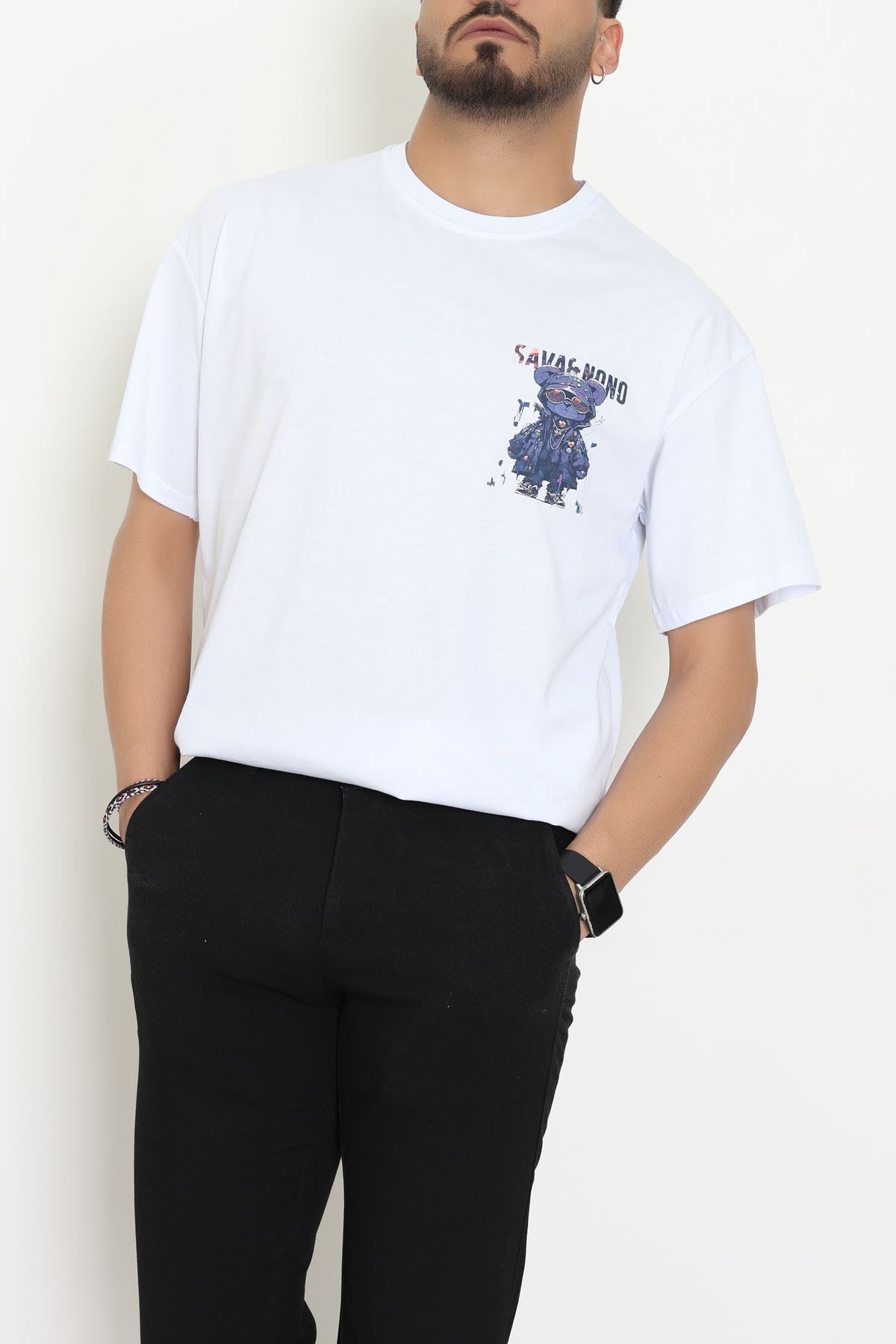 Kompakt Penye Unisex Tişört Beyazlaci - 55064.1872.