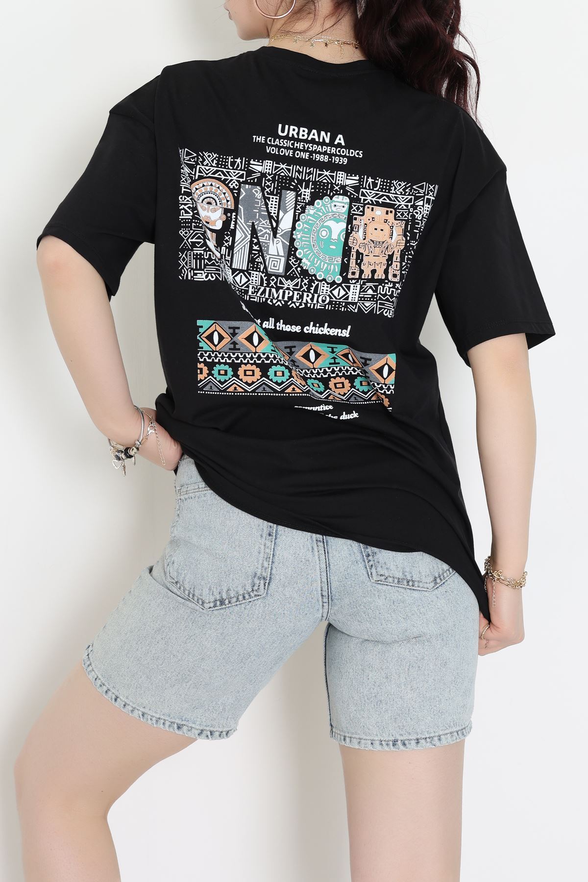 Kompakt Penye Unisex Tişört Siyahkahve - 55064.1872.