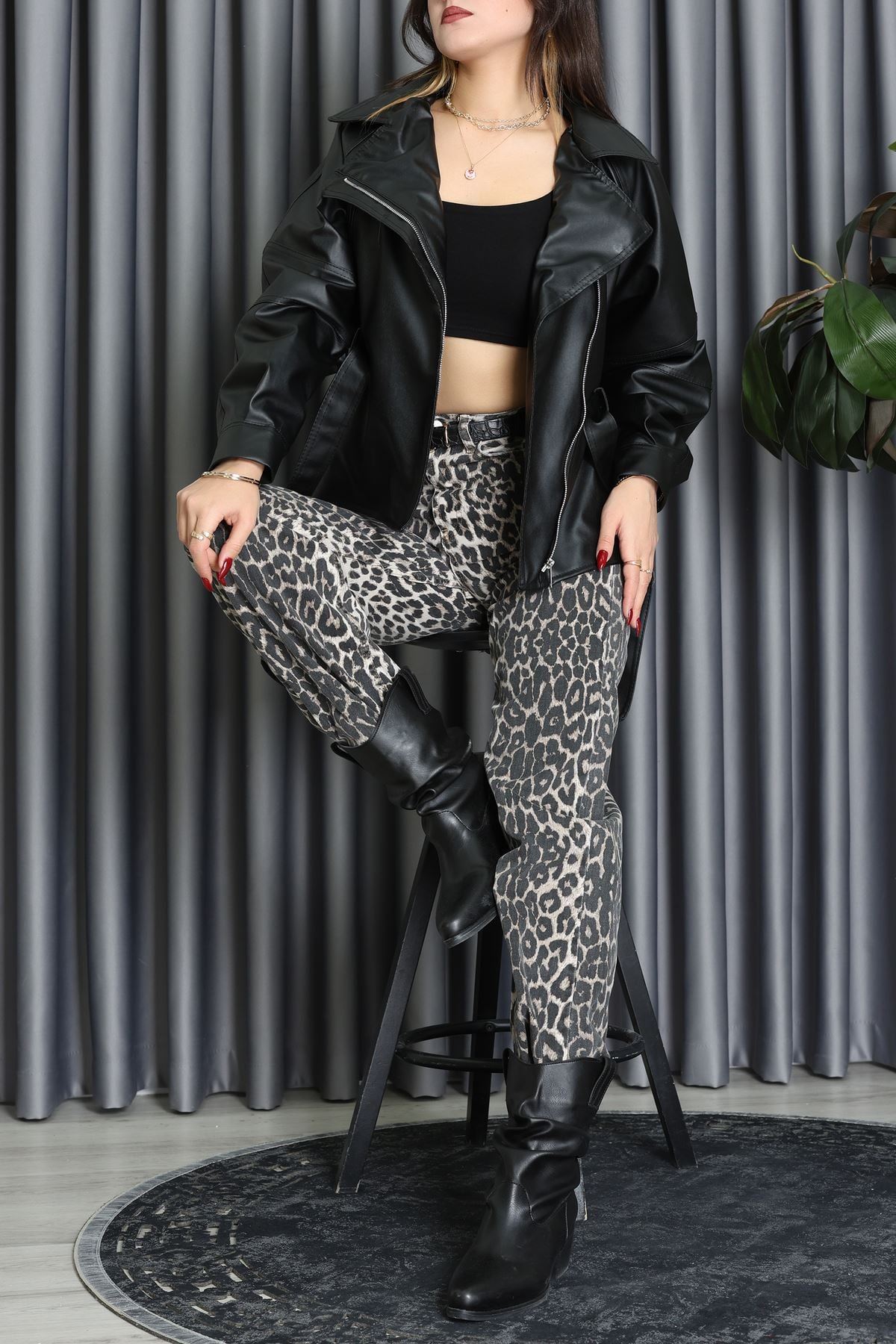 Kemerli Deri Mont Siyah - 71002.2130.