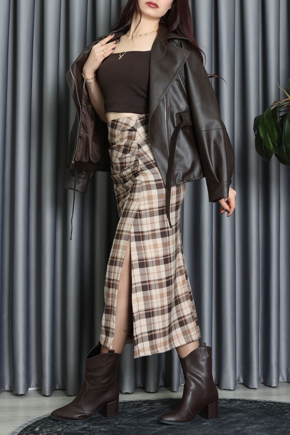 Kemerli Deri Mont Kahve - 71002.2130.