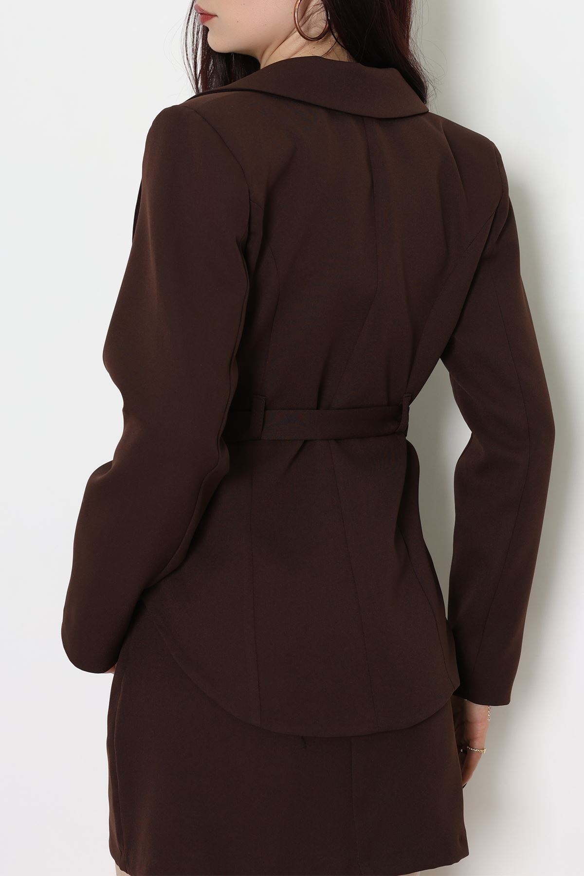 Dabıl Kumaş Astarlı Blazer Ceket Kahve - 2148.1991.