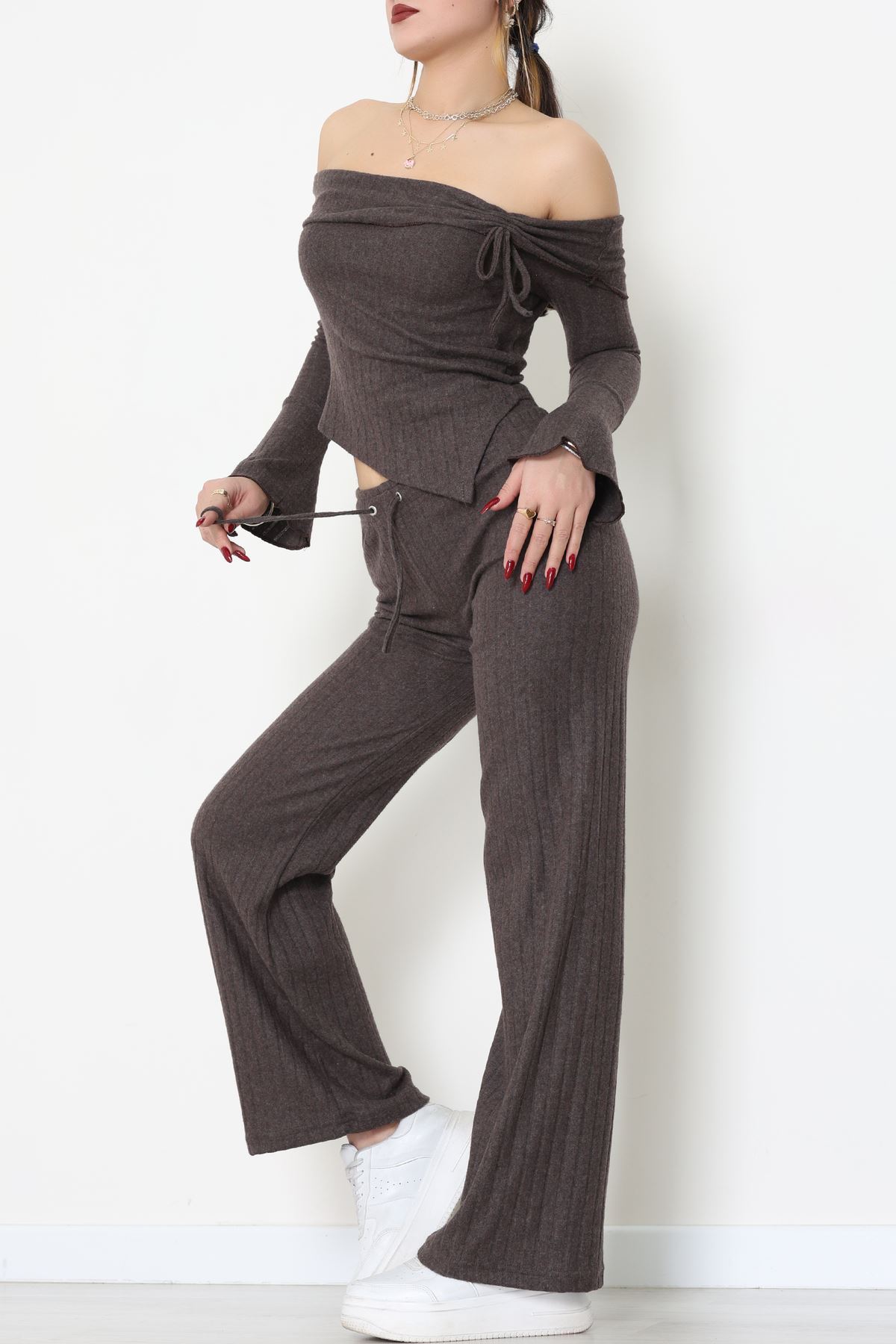 Madonna Yaka İnterlok Takım Kahve - 42829.1567.