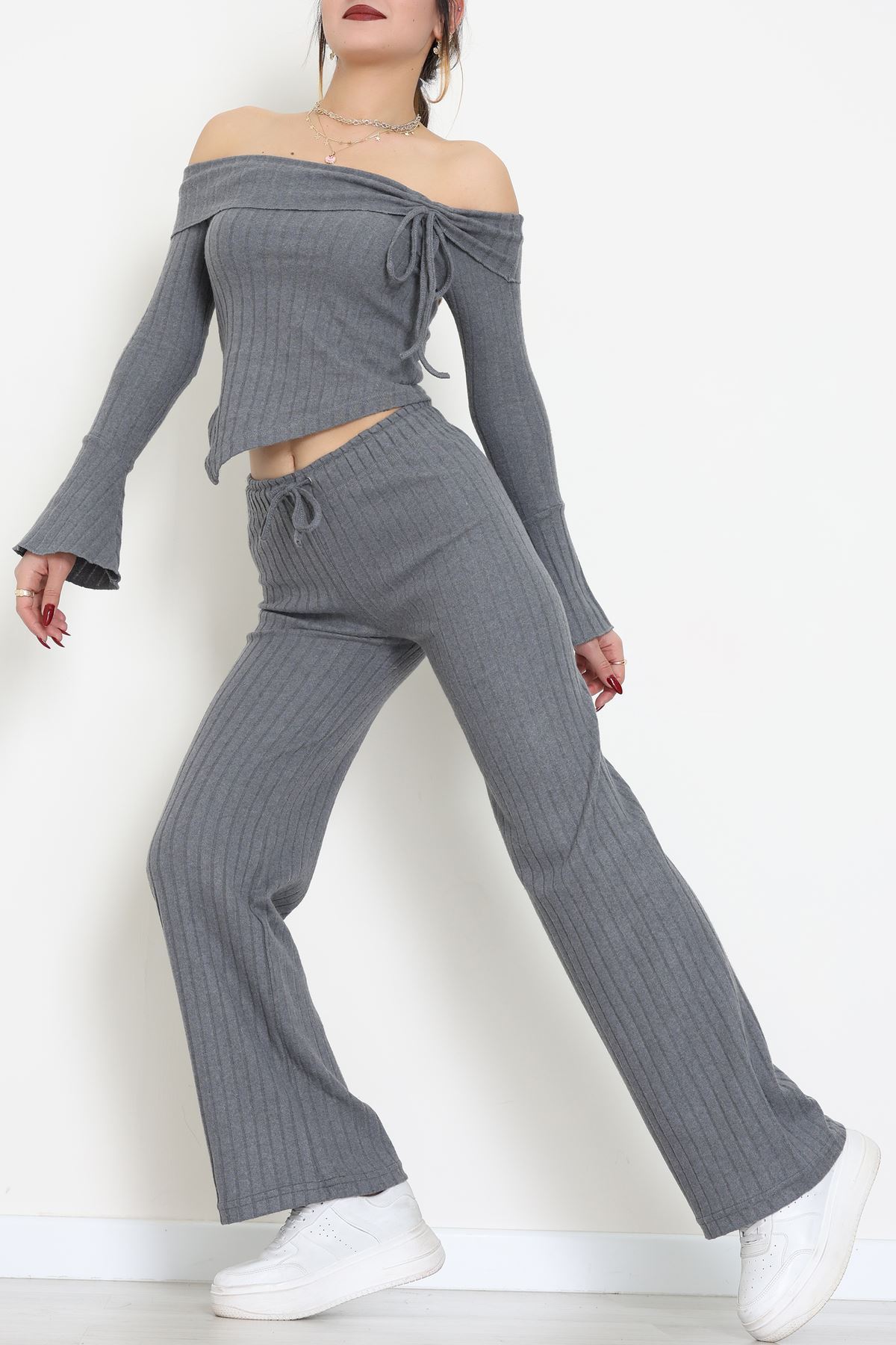 Madonna Yaka İnterlok Takım Füme - 42829.1567.