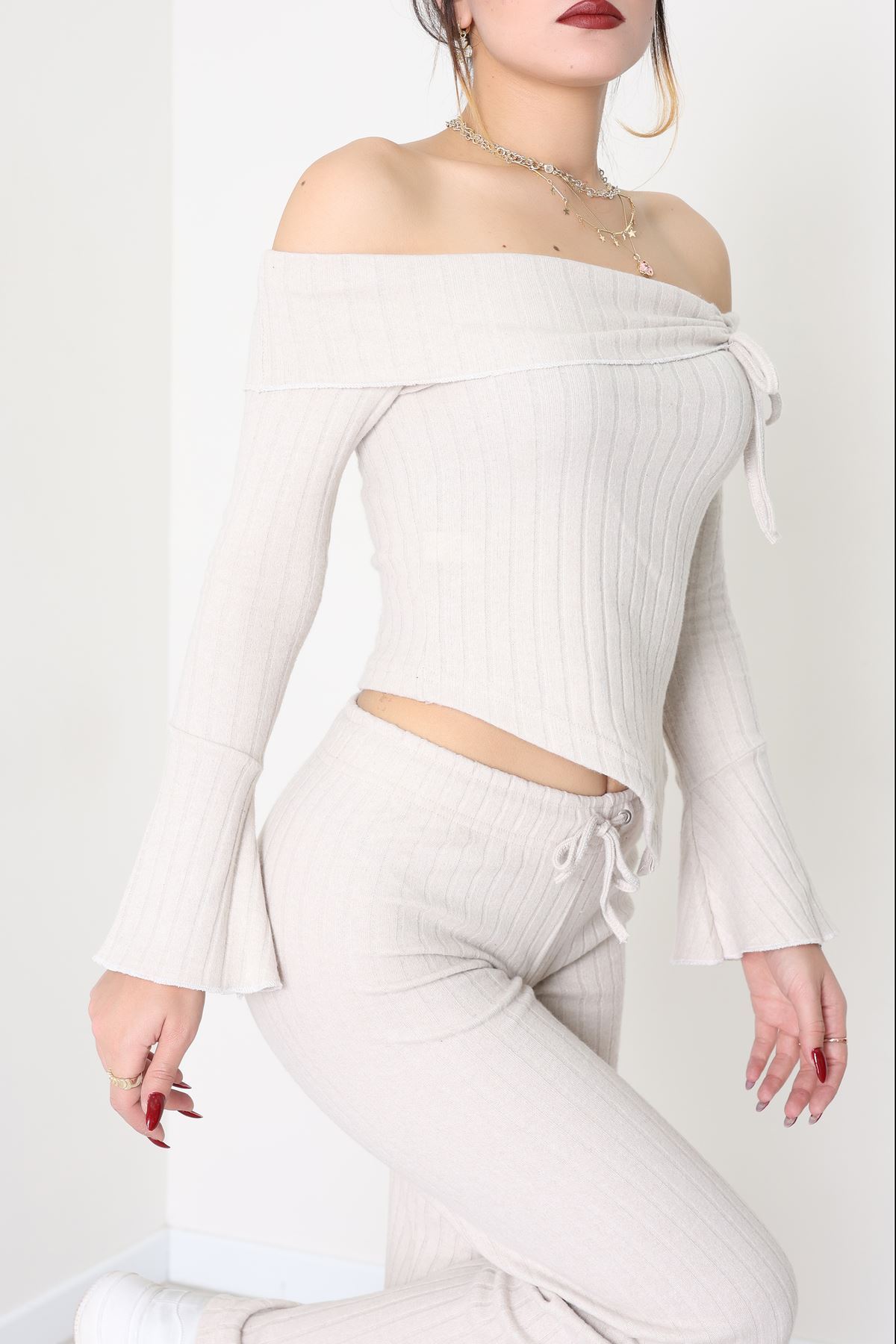 Madonna Yaka İnterlok Takım Bej - 42829.1567.