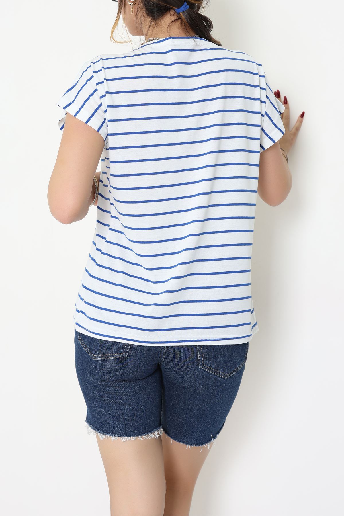 V Yaka Fermuarlı Rejenere Süprem Tişört Beyazsaks - 600.1567.