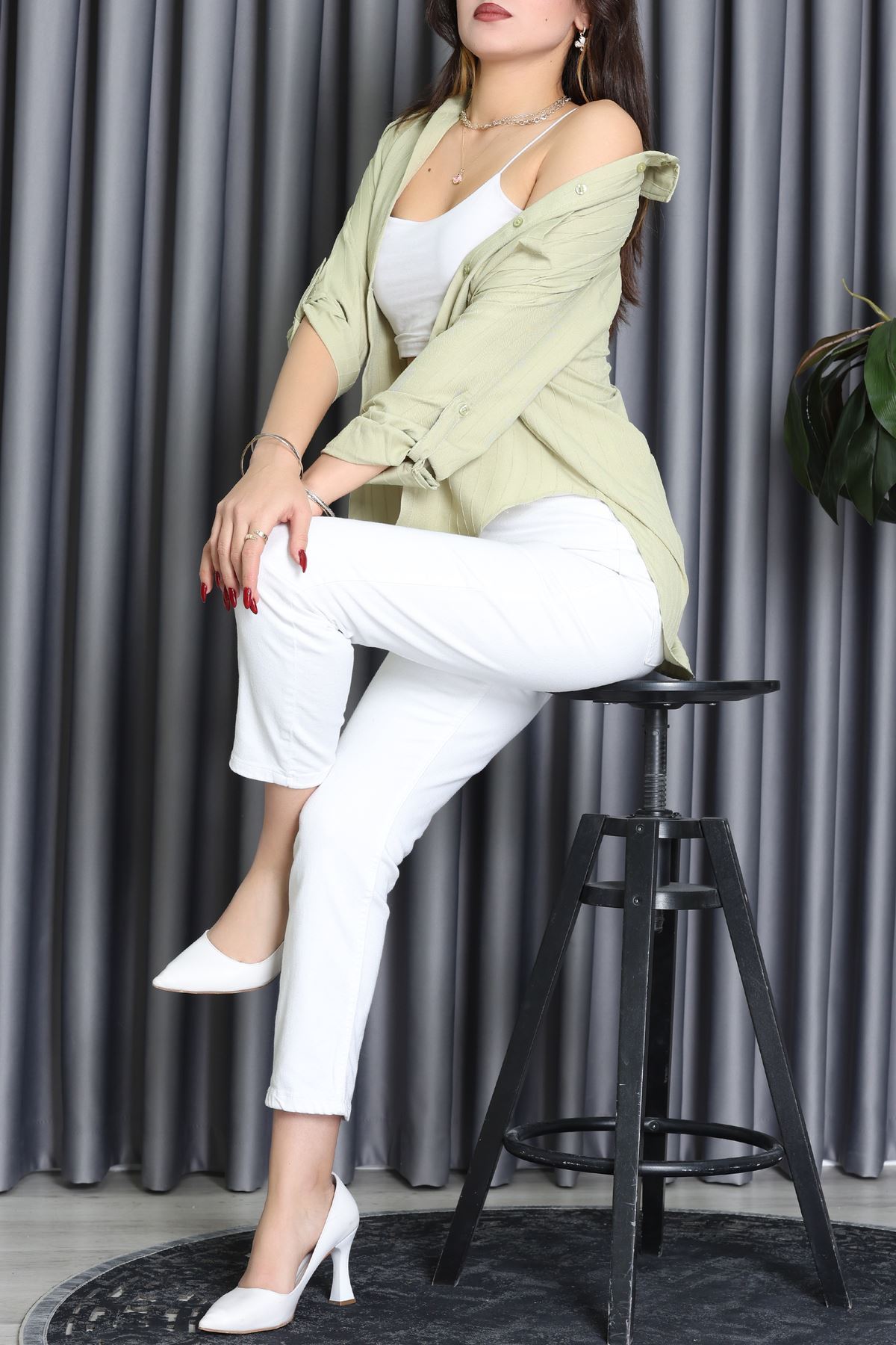 Neva Kumaş Gömlek Çağla - 2415.1602.