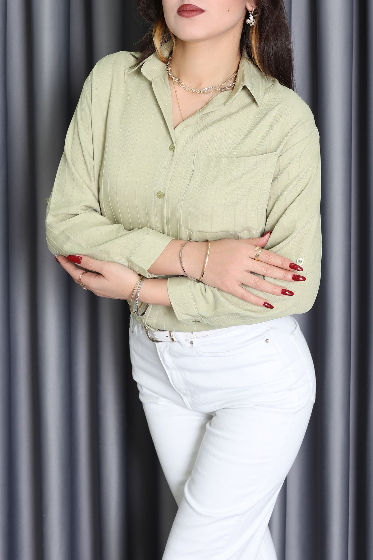 Neva Kumaş Gömlek Çağla - 2415.1602.